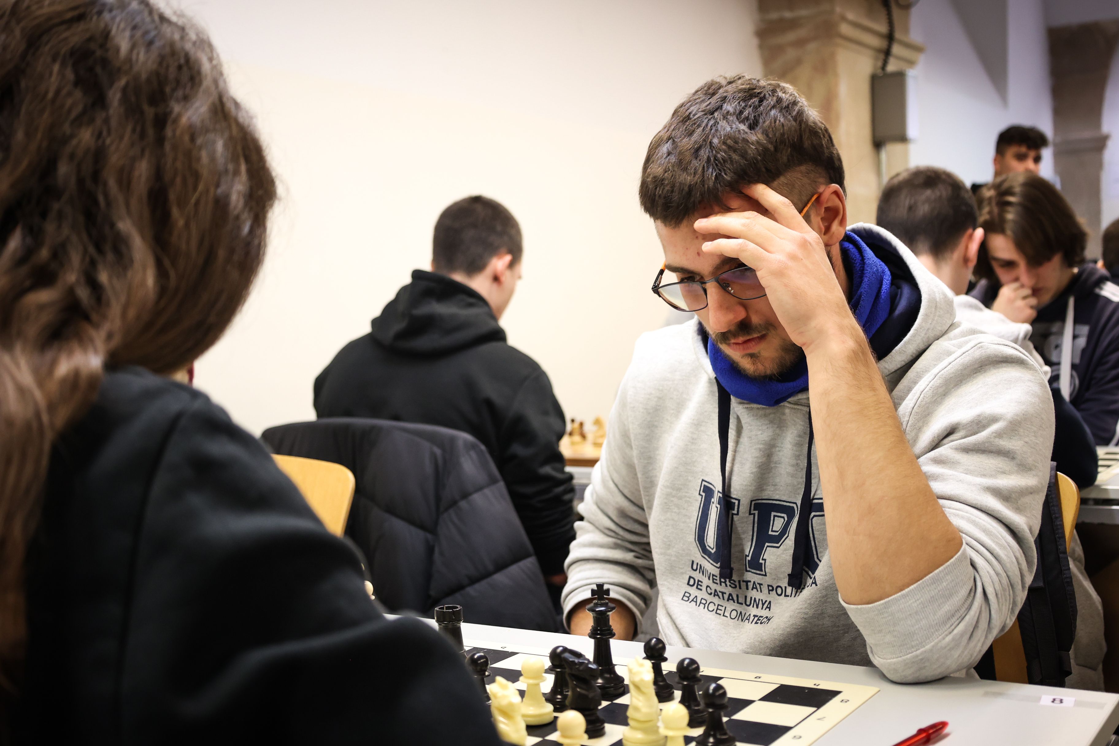 Marcel playing chess